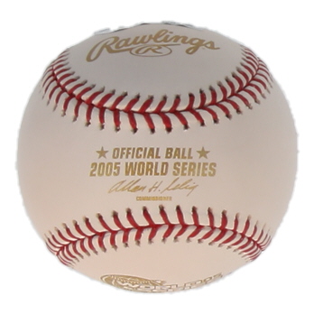 Freddy Garcia Signed Rawlings 2005 World Series Logo Baseball Inscribed "Game 4 Win" (Schwartz) at PristineAuction.com Freddy Garcia Signed Rawlings 2005 World Series Logo Baseball Inscribed "Game 4 Win" (Schwartz) at PristineAuction.com