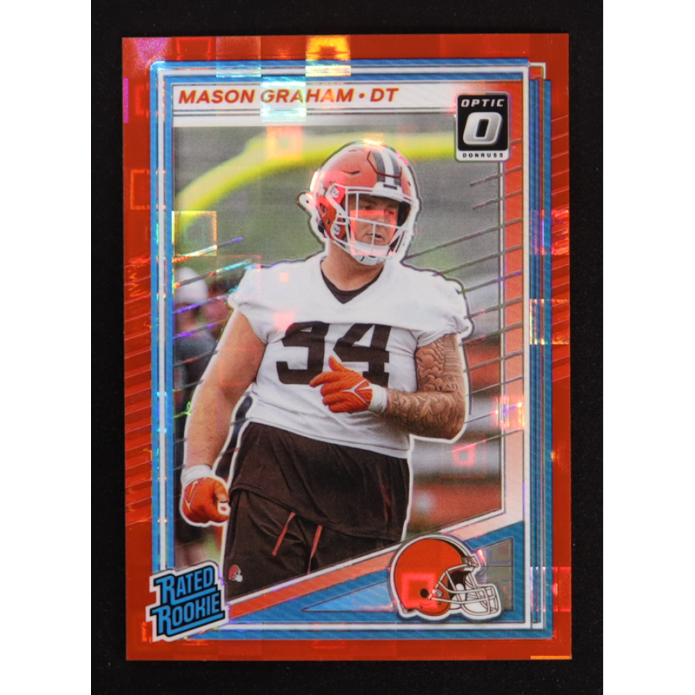 Mason Graham 2025 Donruss Optic Rated Rookies Preview Red Pandora #340 RC at PristineAuction.com