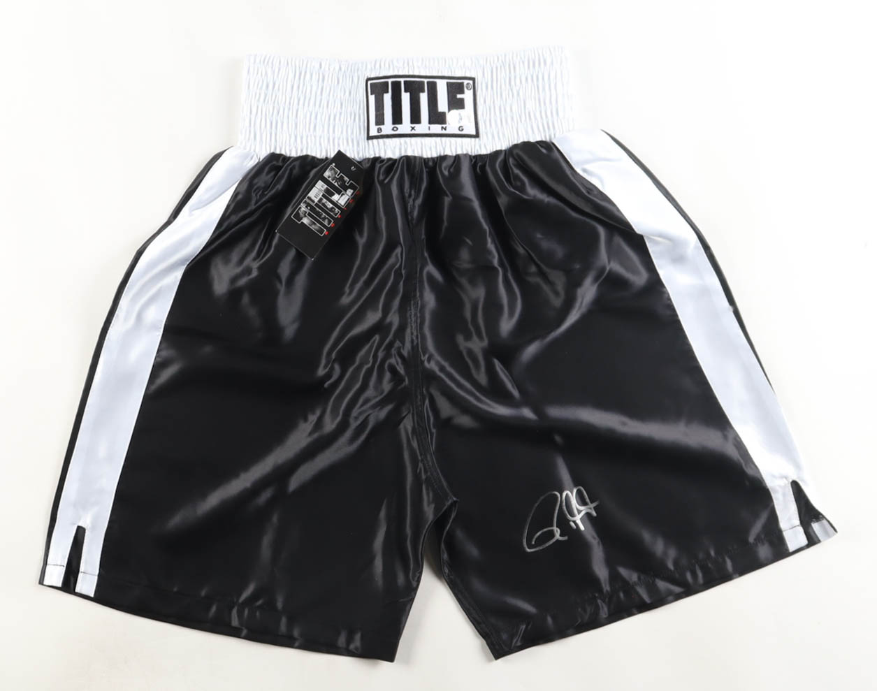 Roy Jones Jr. Signed Title Boxing Trunks (Schwartz) at PristineAuction.com Roy Jones Jr. Signed Title Boxing Trunks (Schwartz) at PristineAuction.com