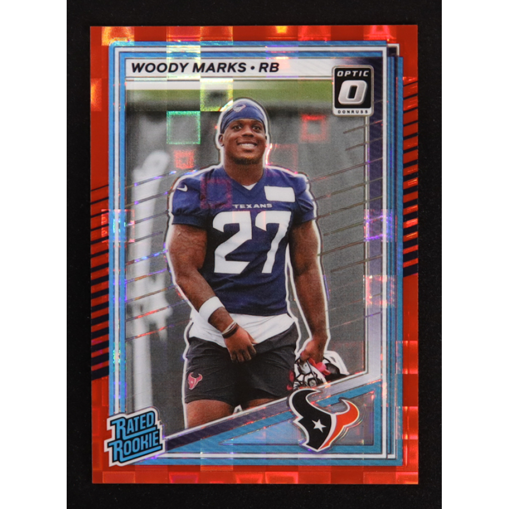 Woody Marks 2025 Donruss Optic Rated Rookies Preview Red Pandora #377 RC at PristineAuction.com