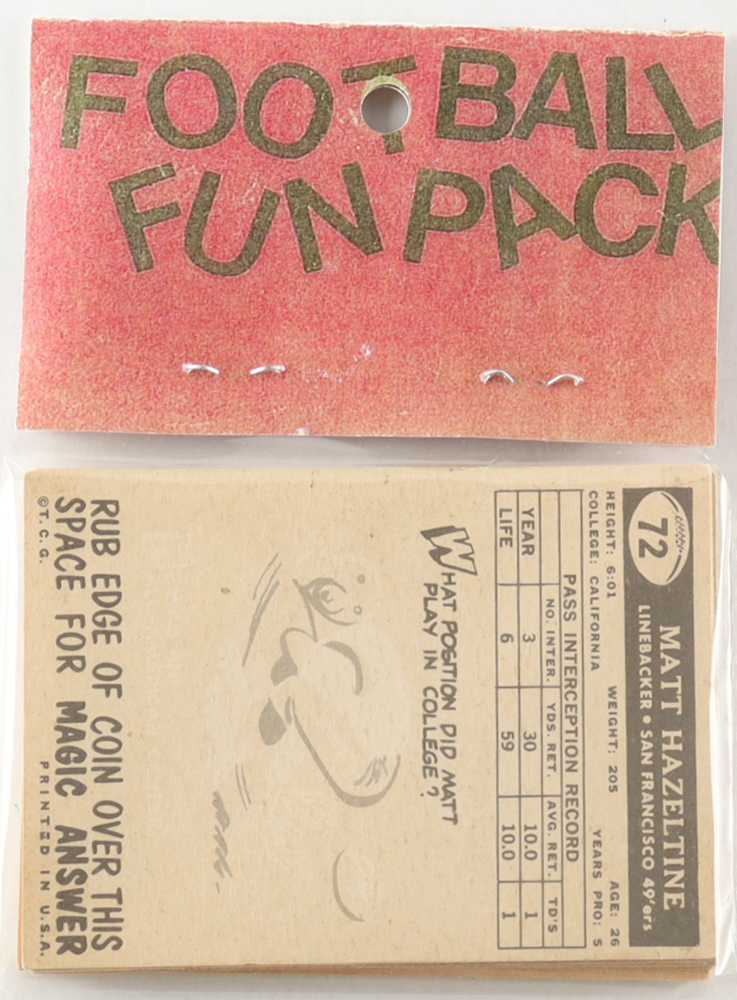 1959 Topps Football Card Fun Pack with (10) Cards at PristineAuction.com 1959 Topps Football Card Fun Pack with (10) Cards at PristineAuction.com