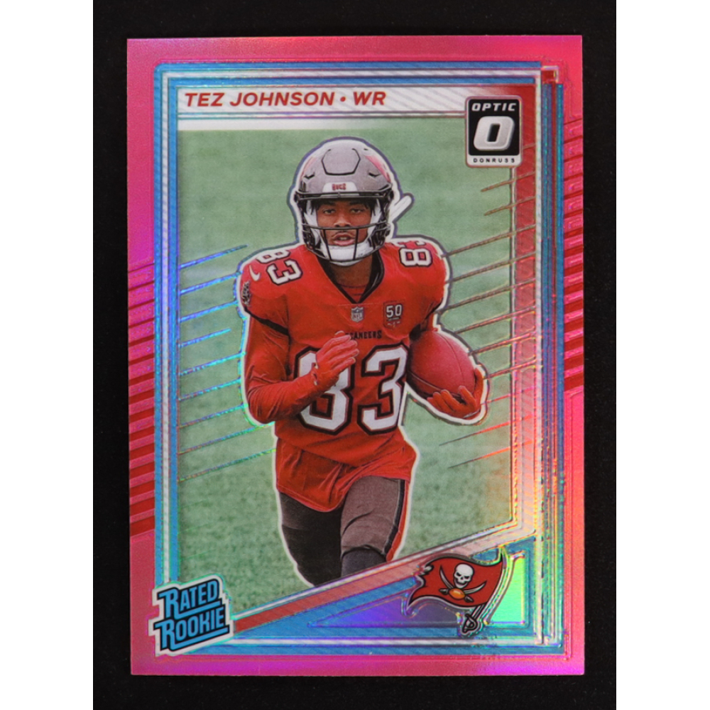 Tez Johnson 2025 Donruss Optic Rated Rookies Preview Pink #313 RC at PristineAuction.com