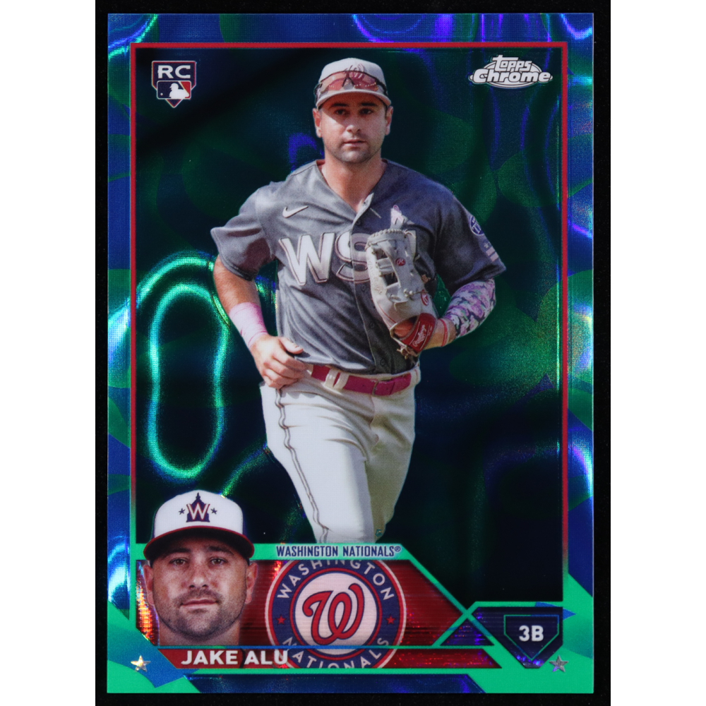 Jake Alu 2023 Topps Chrome Update Blue Green Lava Lamp Refractors #USC65 #077/125 RC at PristineAuction.com