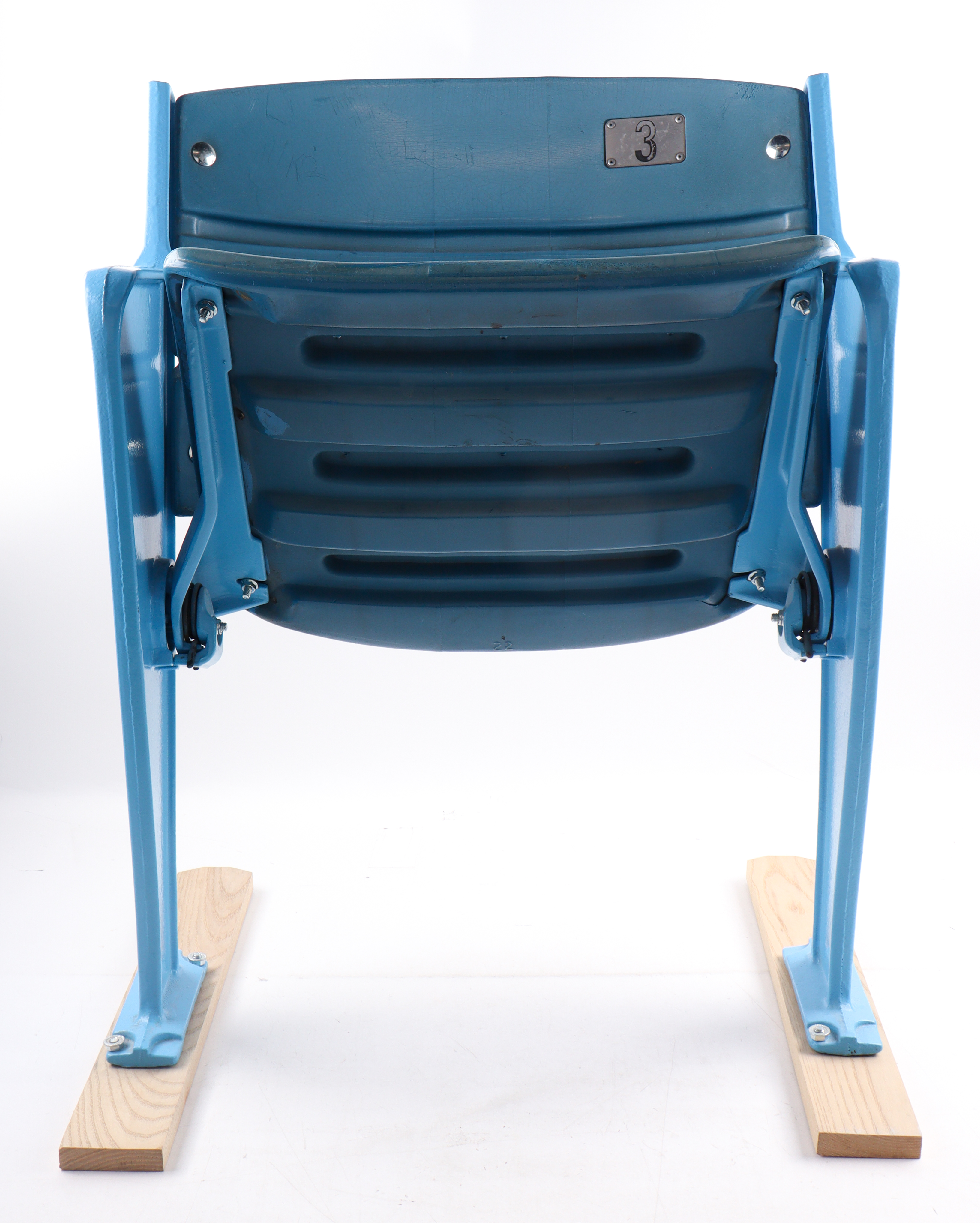 Yankee Stadium Commemorative Stadium Seat #3 with Original Seat Back and Seat Bottom (Steiner & MLB) at PristineAuction.com Yankee Stadium Commemorative Stadium Seat #3 with Original Seat Back and Seat Bottom (Steiner & MLB) at PristineAuction.com