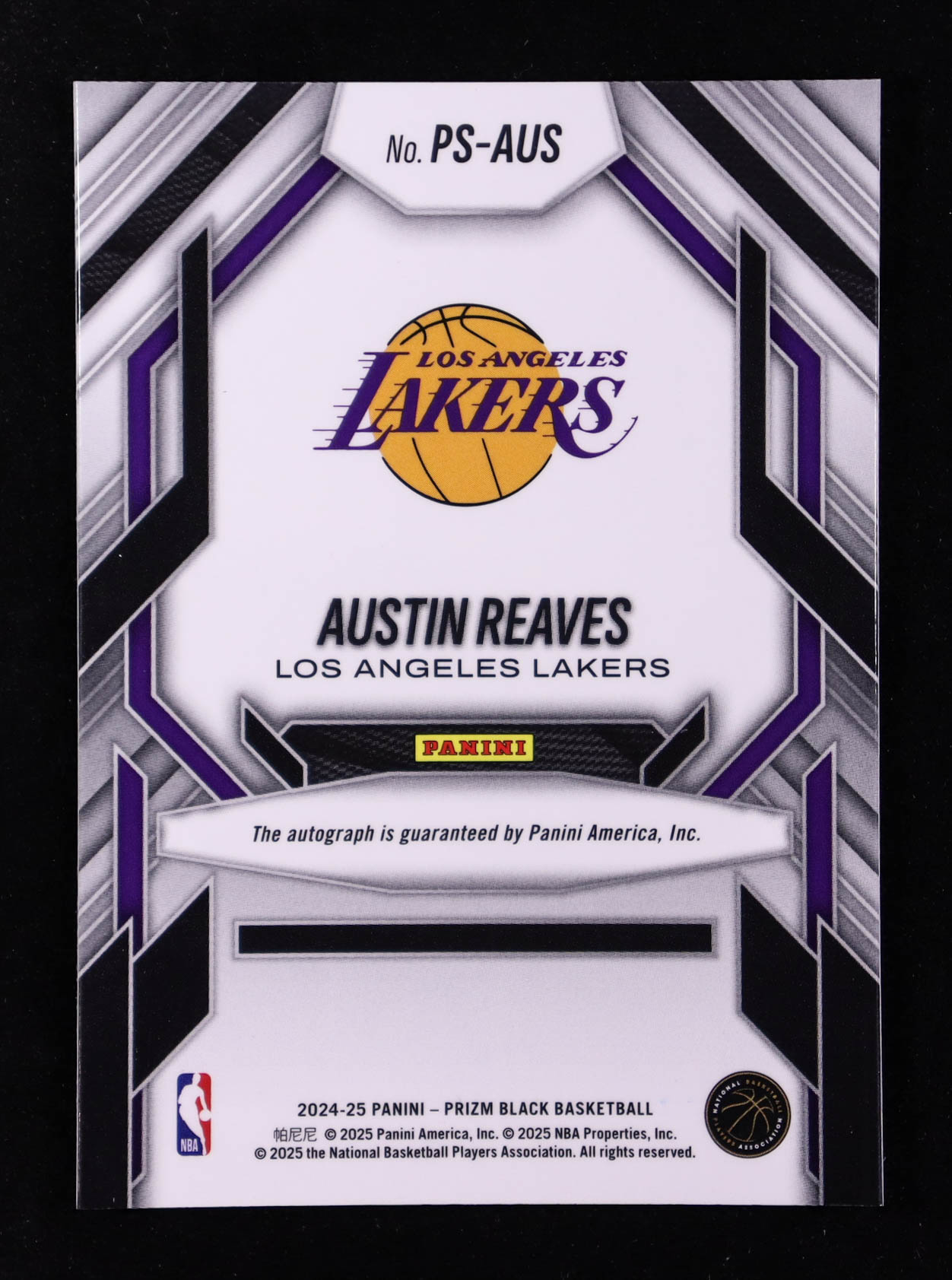 Austin Reaves 2024-25 Panini Prizm Black Prolific Signatures #35 at PristineAuction.com Austin Reaves 2024-25 Panini Prizm Black Prolific Signatures #35 at PristineAuction.com