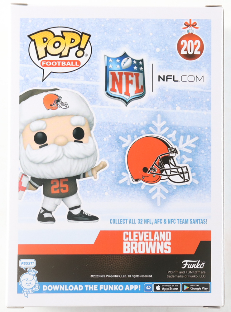 Joe Thomas Signed "Browns" #202 Browns Santa Funko Pop! Vinyl Figure (Schwartz) at PristineAuction.com Joe Thomas Signed "Browns" #202 Browns Santa Funko Pop! Vinyl Figure (Schwartz) at PristineAuction.com