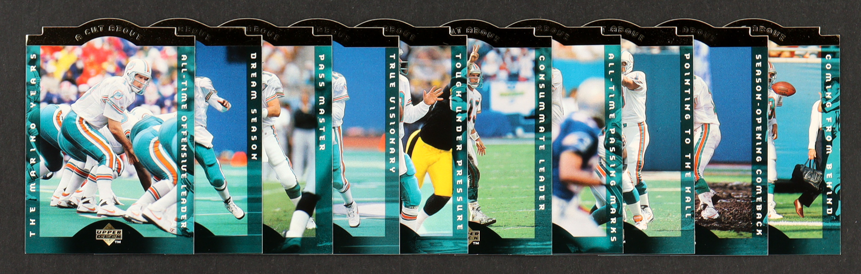 1995 Upper Deck A Cut Above The Marino Years Complete Set with (10) Cards at PristineAuction.com 1995 Upper Deck A Cut Above The Marino Years Complete Set with (10) Cards at PristineAuction.com