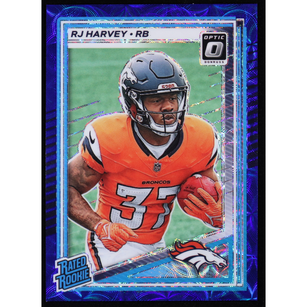 RJ Harvey 2025 Donruss Optic Blue Scope #208 RR RC at PristineAuction.com