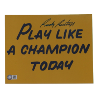 Rudy Ruettiger Signed Notre Dame Fighting Irish 8x10 Poster (Schwartz) at PristineAuction.com