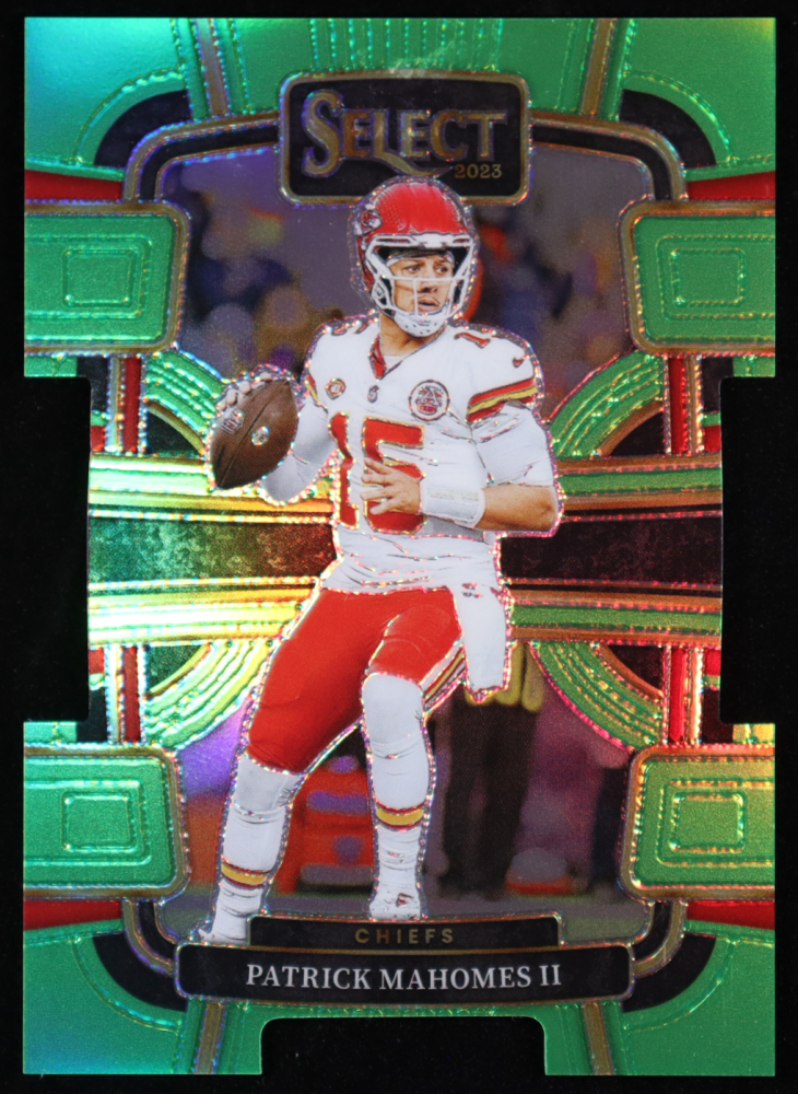 Patrick Mahomes II 2023 Select Prizm Neon Green Die Cut #49 #090/599