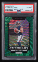 Caleb Williams 2024 Panini Prizm Green Emergent Wave #1 RC (PSA 10) at PristineAuction.com