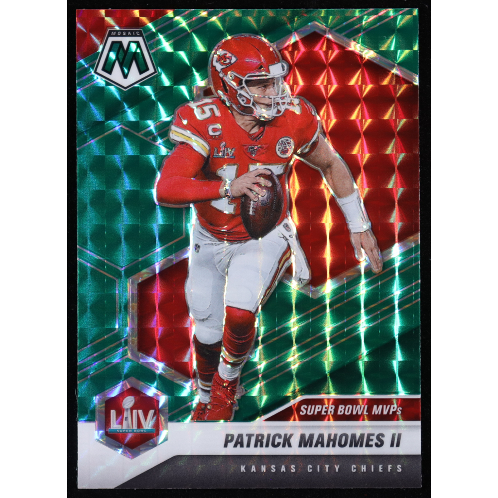 Patrick Mahomes II 2021 Panini Mosaic Mosaic Green MVP #288 at PristineAuction.com
