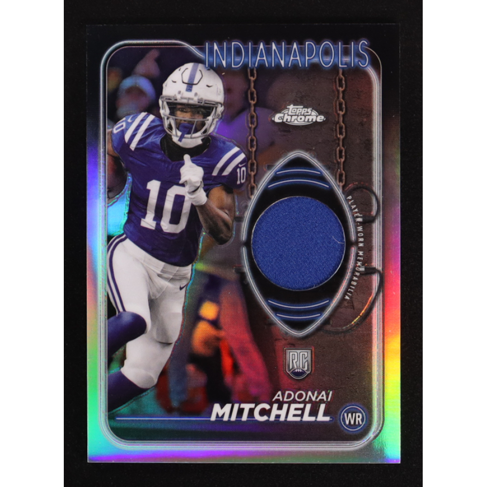 Adonai Mitchell 2024 Topps Chrome Rookie Relics #CRRAM RC at PristineAuction.com