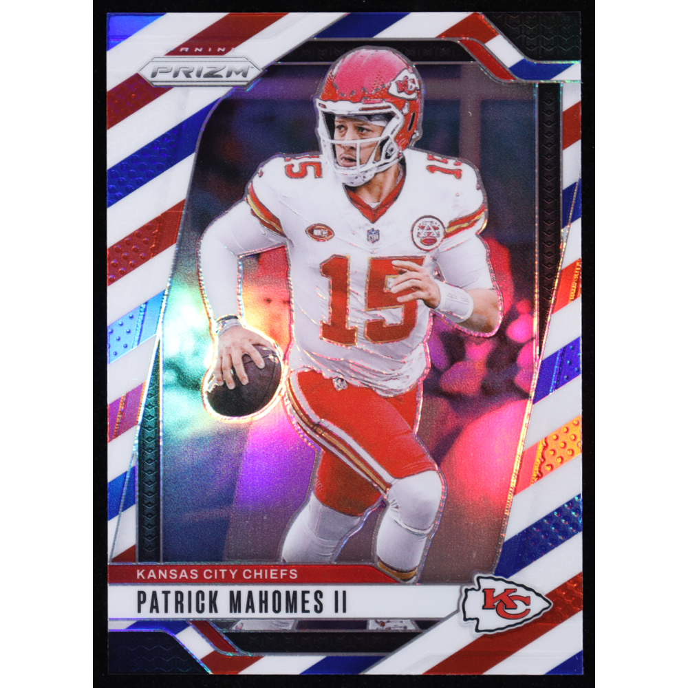 Patrick Mahomes II 2024 Panini Prizm Prizms Red White and Blue #138 at PristineAuction.com