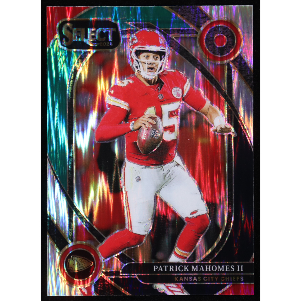 Patrick Mahomes II 2024 Select Prizm Black and Green Shock #223 at PristineAuction.com