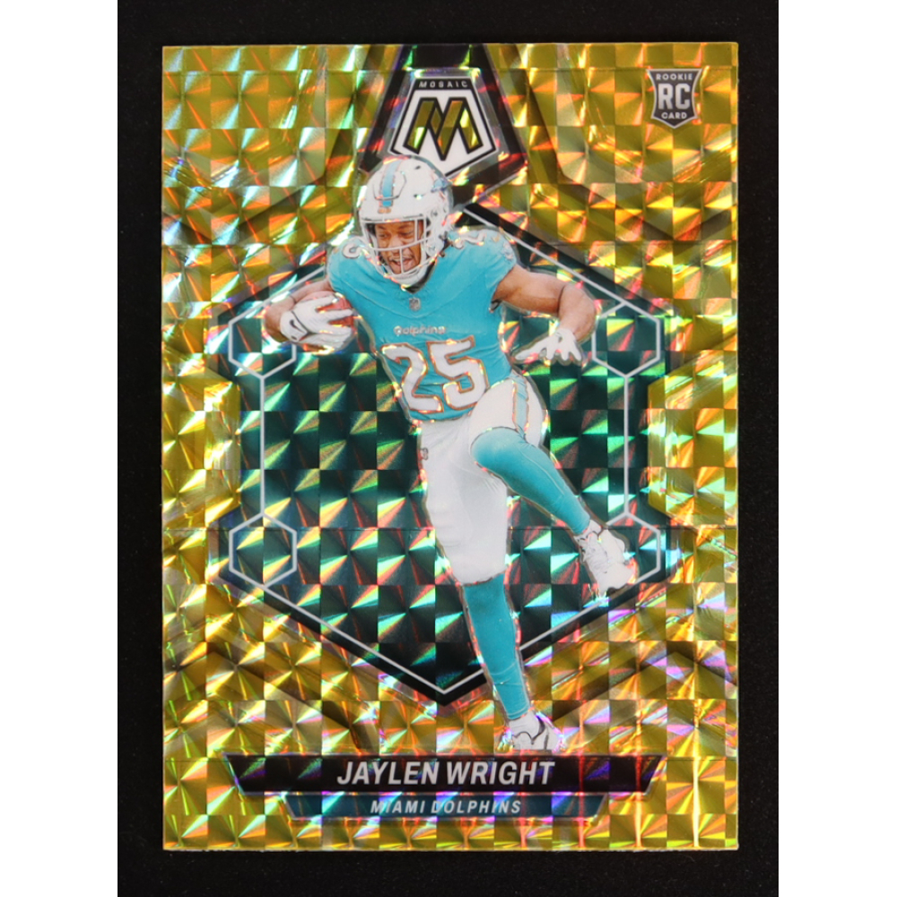 Jaylen Wright 2024 Panini Mosaic Mosaic Reactive Yellow #383 RC at PristineAuction.com