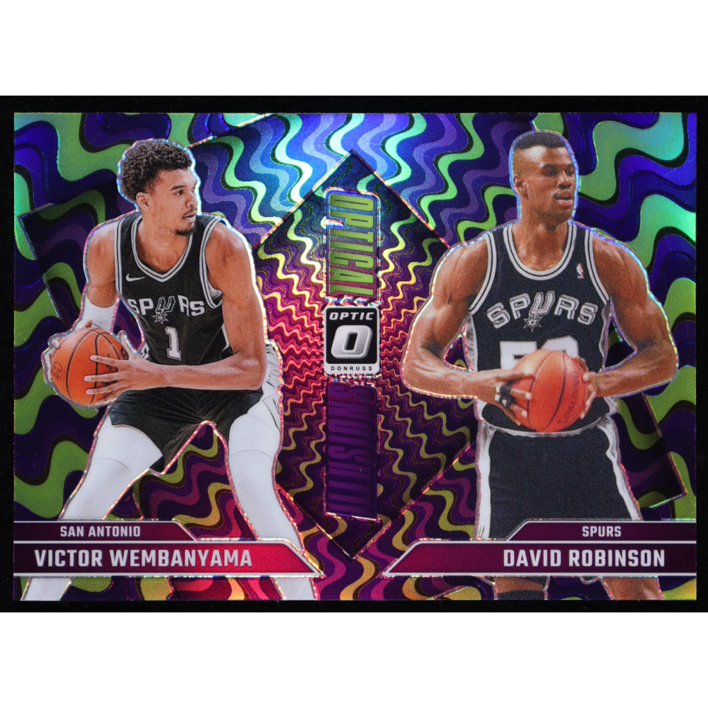 David Robinson / Victor Wembanyama 2024-25 Donruss Optic Optical Illusions Holo #5 at PristineAuction.com