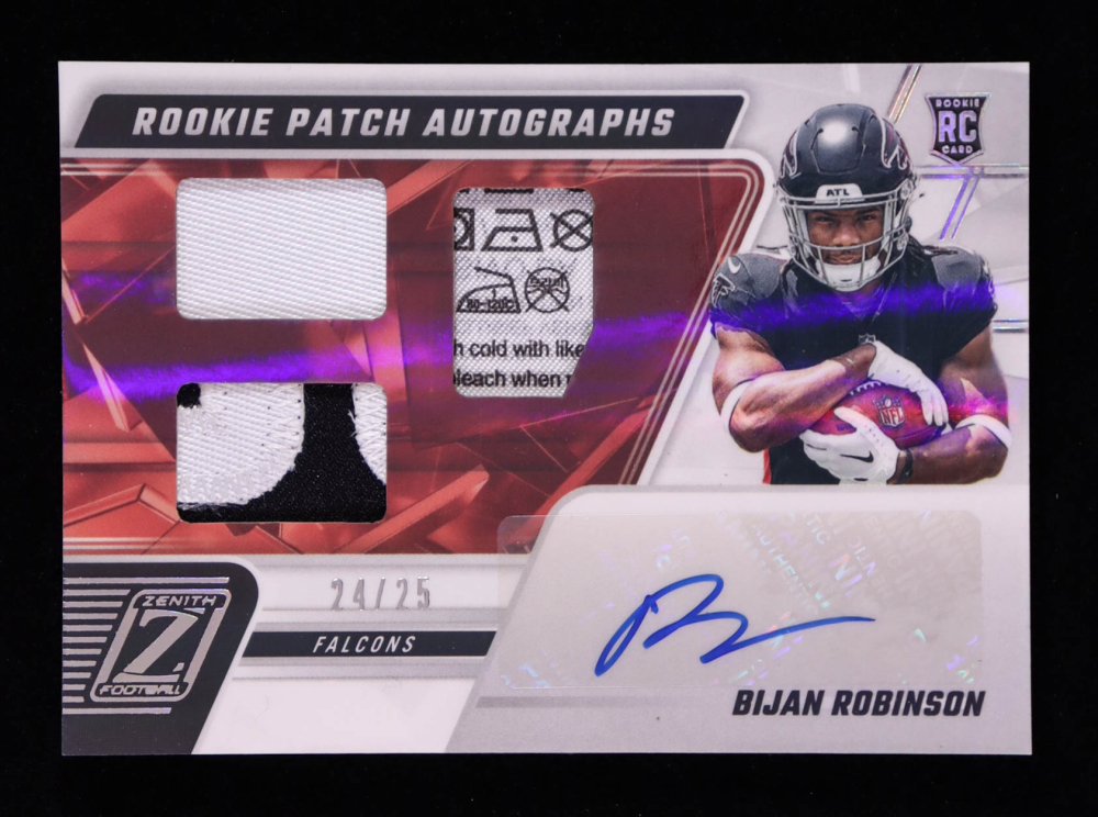 Bijan Robinson 2023 Zenith Rookie Patch Autographs Silver #203 RC #24/25