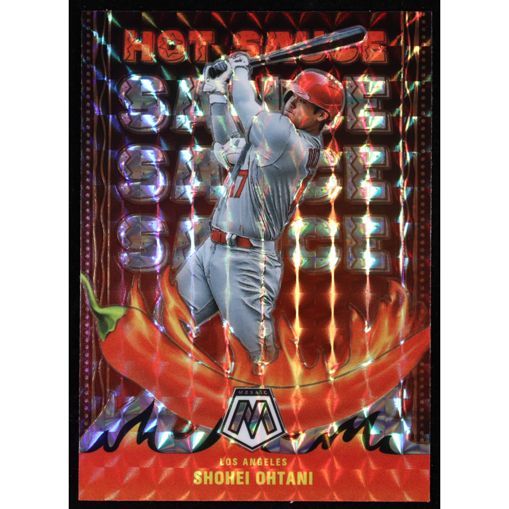 Shohei Ohtani 2022 Panini Mosaic Hot Sauce Mosaic #6 at PristineAuction.com