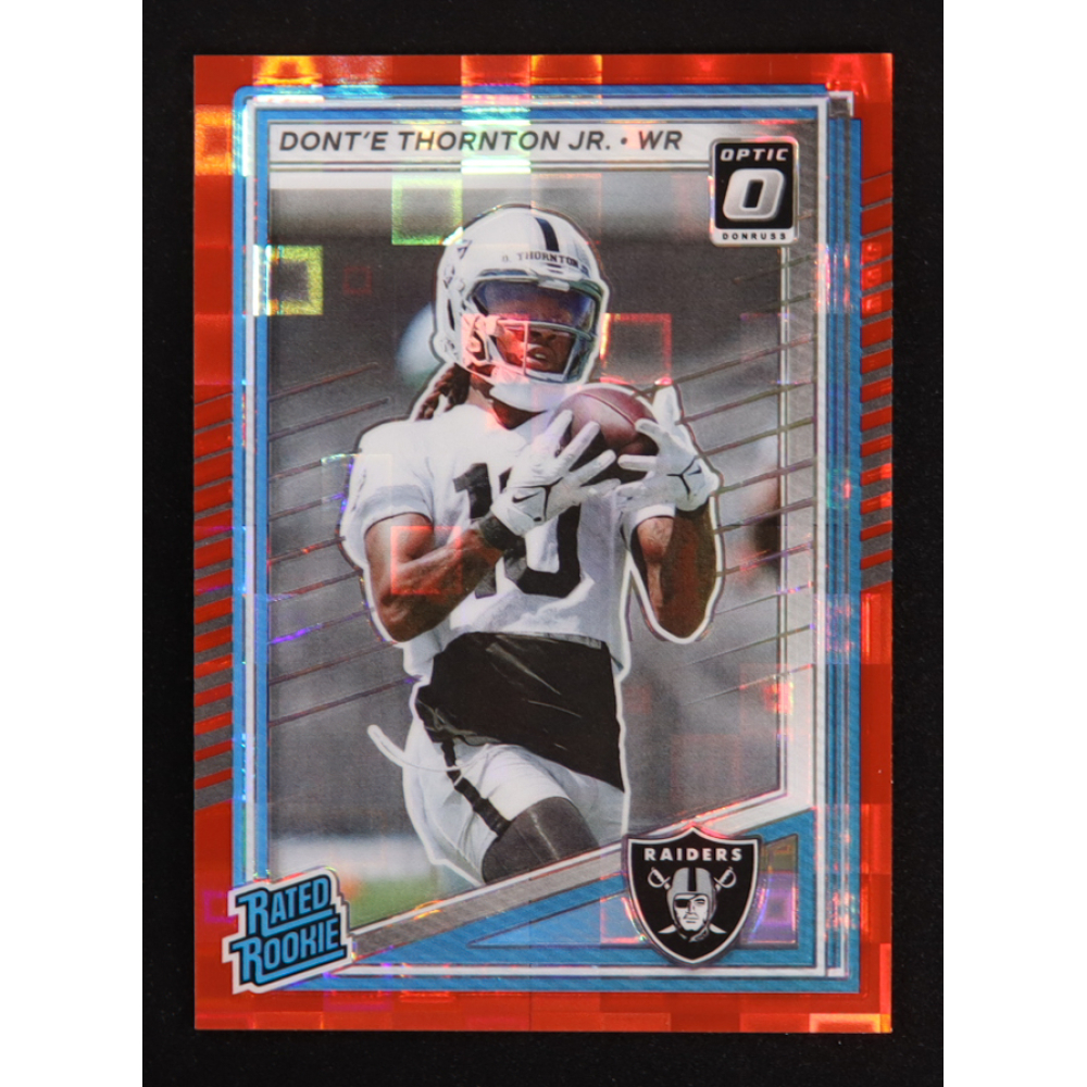 Dont'e Thornton Jr. 2025 Donruss Optic Rated Rookies Preview Red Pandora #349 RC at PristineAuction.com