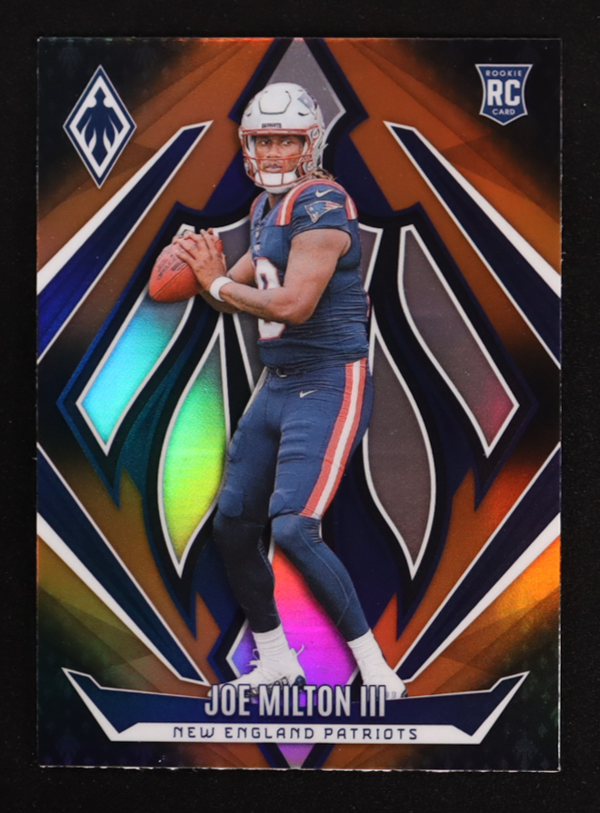 Joe Milton III 2024 Panini Phoenix Orange Fade #205 RC at PristineAuction.com Joe Milton III 2024 Panini Phoenix Orange Fade #205 RC at PristineAuction.com
