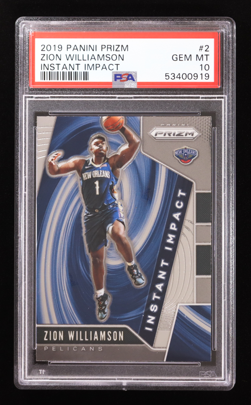 Zion Williamson 2019-20 Panini Prizm Instant Impact #2 RC (PSA 10) at PristineAuction.com Zion Williamson 2019-20 Panini Prizm Instant Impact #2 RC (PSA 10) at PristineAuction.com
