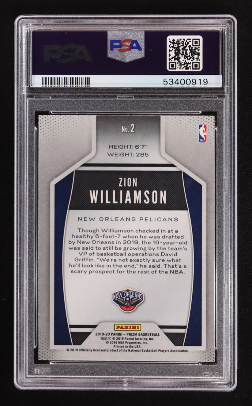 Zion Williamson 2019-20 Panini Prizm Instant Impact #2 RC (PSA 10) at PristineAuction.com Zion Williamson 2019-20 Panini Prizm Instant Impact #2 RC (PSA 10) at PristineAuction.com
