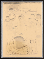 Michael Jordan 1995 Upper Deck Original 23 KT Genuine Gold Foil Sculptured Triple Image #12443/50000 at PristineAuction.com