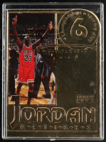 Michael Jordan 1999 Upper Deck 22K Gold Michael Jordan Retires #1 #2417/24500 at PristineAuction.com