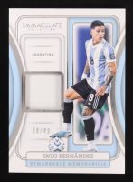 Enzo Fernandez 2024-25 Immaculate Collection Remarkable Memorabilia Silver #9 #38/49 at PristineAuction.com