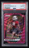 Marvin Harrison Jr. 2024 Panini Prizm Pink Wave #375 RC (PSA 10) at PristineAuction.com