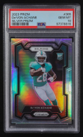 De'Von Achane 2023 Panini Prizm Silver #365 RC (PSA 10) at PristineAuction.com