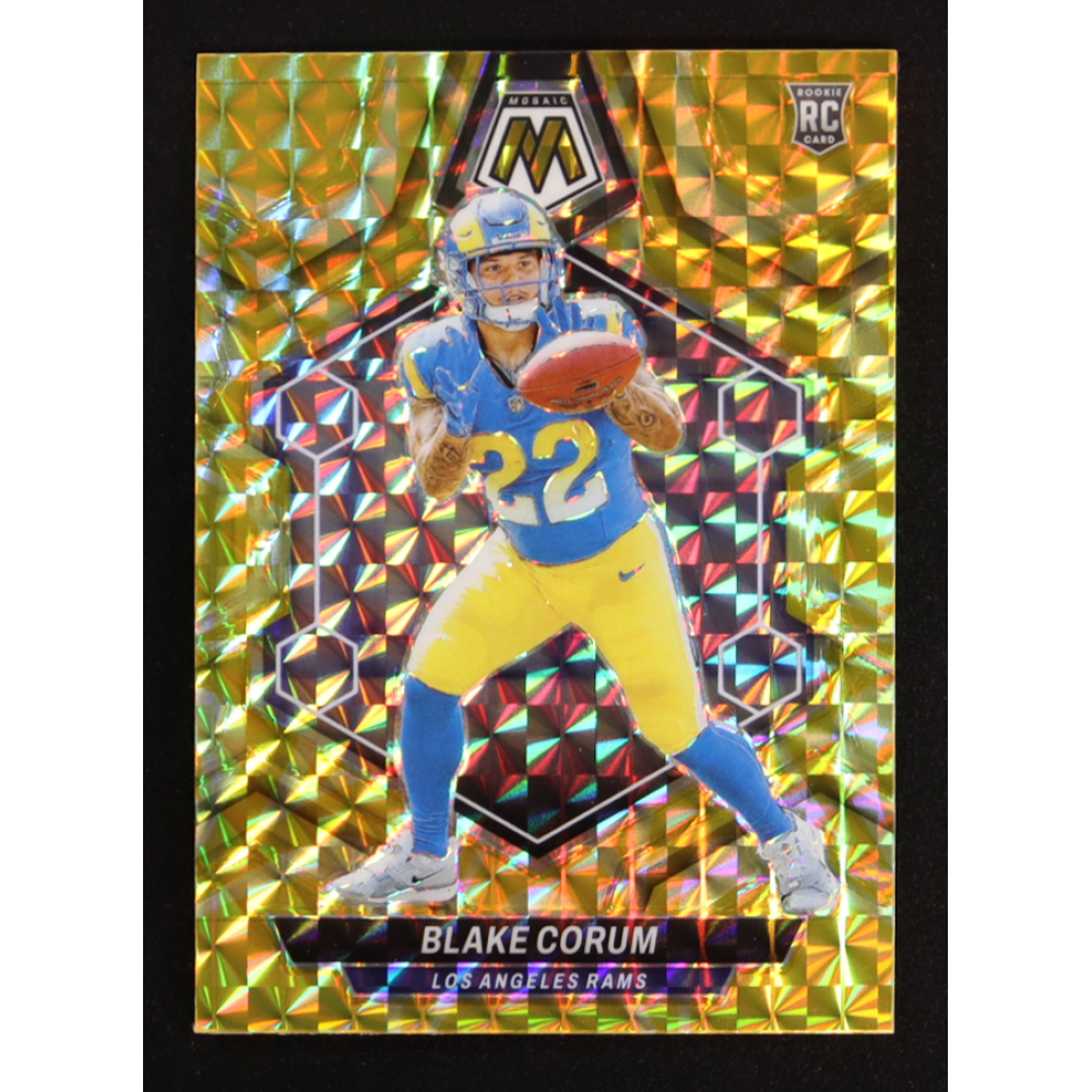 Blake Corum 2024 Panini Mosaic Mosaic Reactive Yellow #368 RC at PristineAuction.com