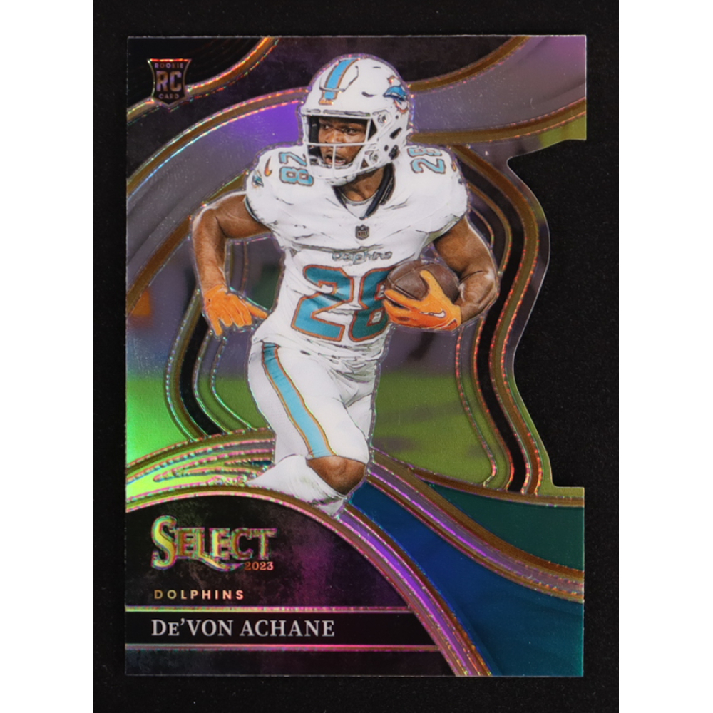 De'Von Achane 2023 Select Prizm Silver Die Cut #274 RC at PristineAuction.com