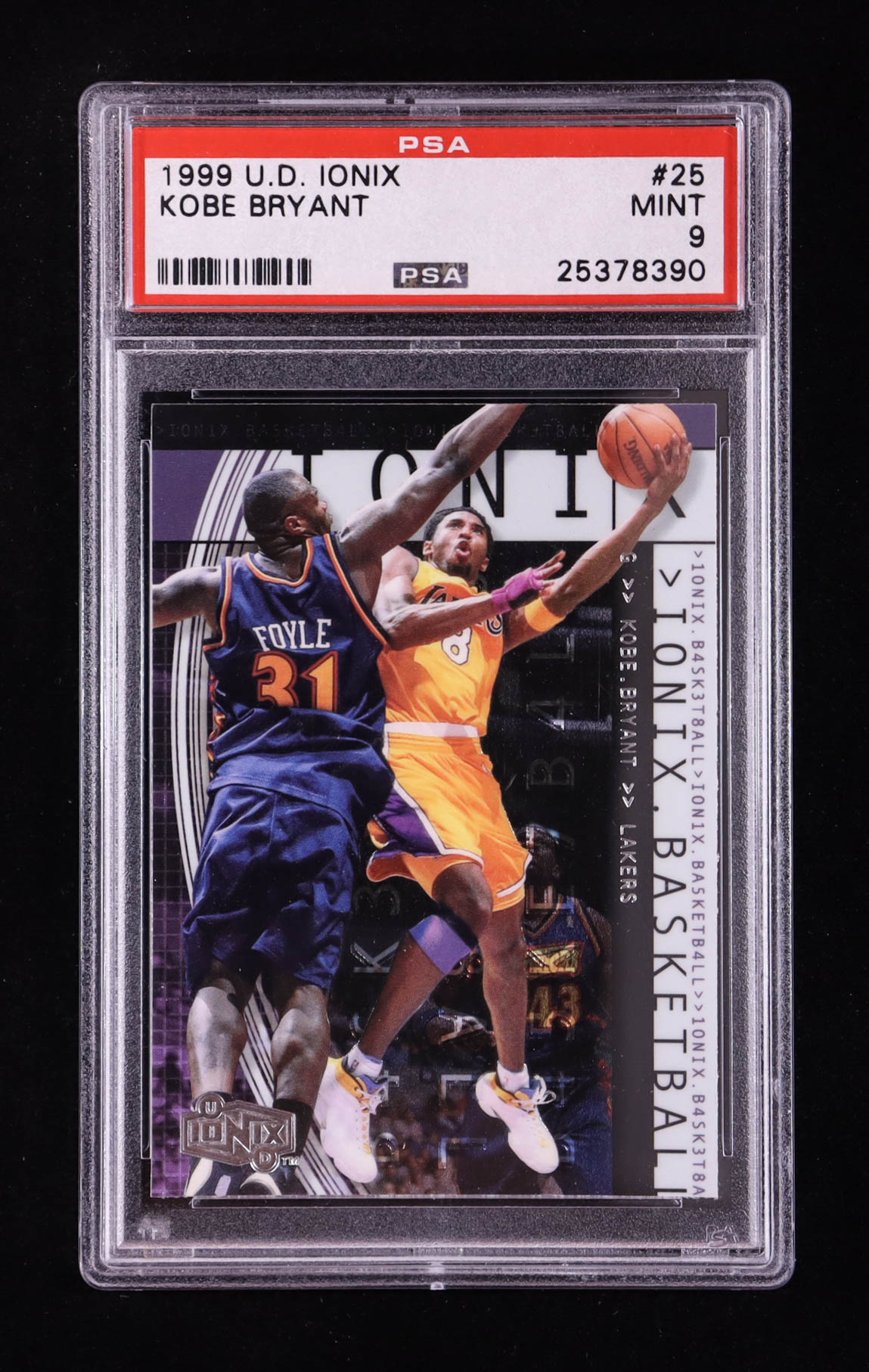 Kobe Bryant 1999-00 UD Ionix #25 (PSA 9) at PristineAuction.com Kobe Bryant 1999-00 UD Ionix #25 (PSA 9) at PristineAuction.com