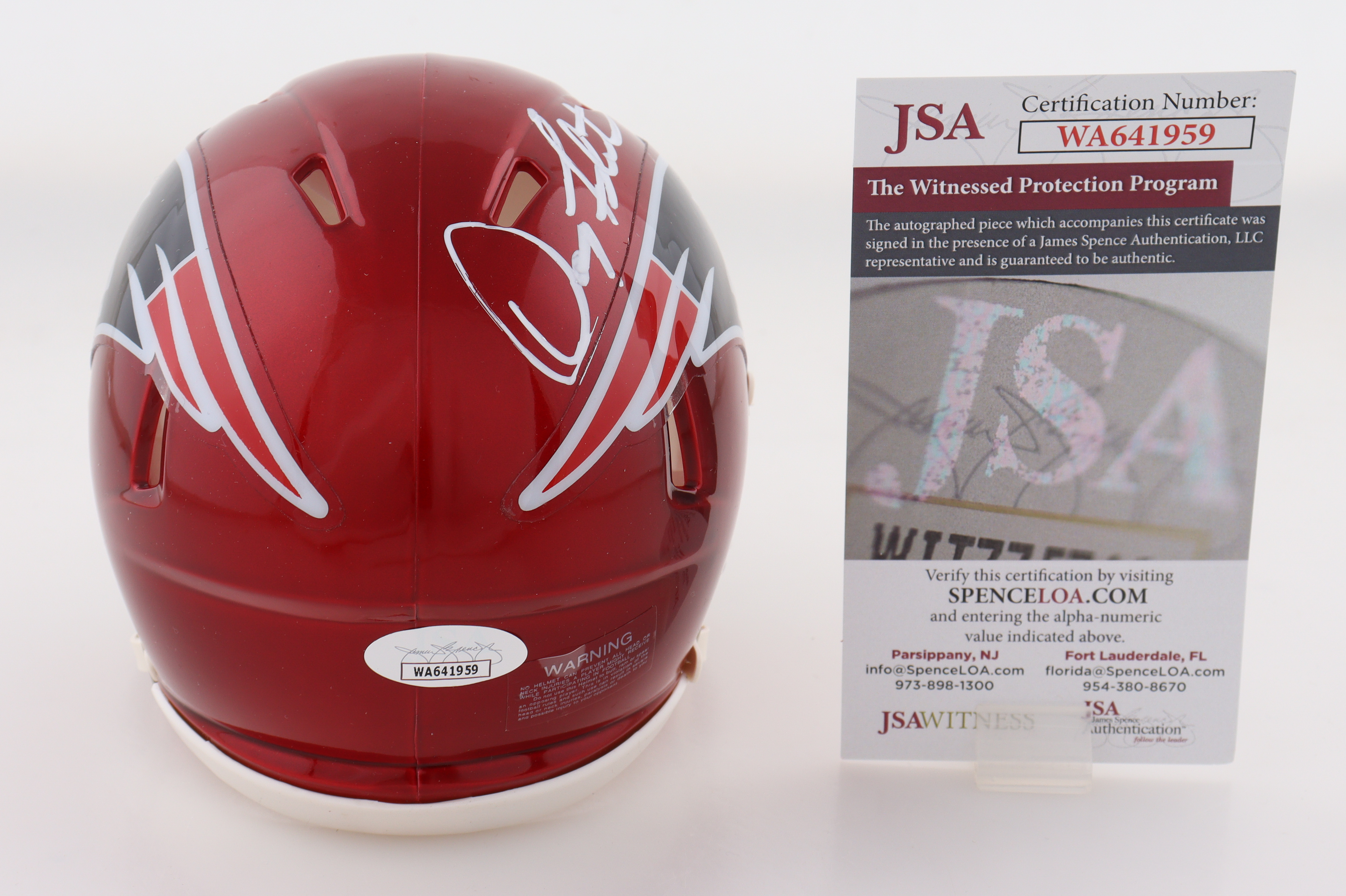 Doug Flutie Signed Patriots Flash Alternate Speed Mini Helmet (JSA) at PristineAuction.com Doug Flutie Signed Patriots Flash Alternate Speed Mini Helmet (JSA) at PristineAuction.com