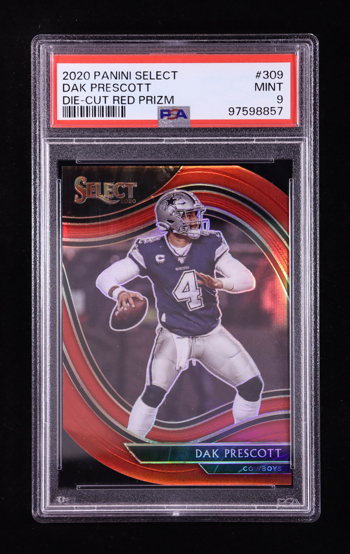 Dak Prescott 2020 Select Prizm Red Die Cut #309 (PSA 9) at PristineAuction.com Dak Prescott 2020 Select Prizm Red Die Cut #309 (PSA 9) at PristineAuction.com