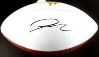 Jordan Addison Signed Vikings Logo Football (JSA) at PristineAuction.com