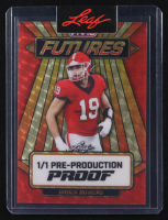 Brock Bowers 2024 Leaf Vivid Futures Pre-Production Proof RC #1/1 at PristineAuction.com