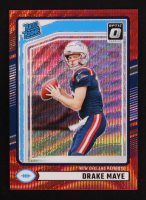 Drake Maye 2024 Donruss Optic Rated Rookies Preview Red Wave #379 RC at PristineAuction.com