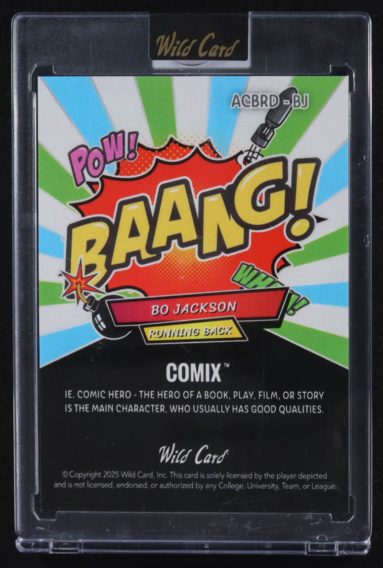 Bo Jackson 2025 Wild Card Comix #ACBRD-BJ #13/15 at PristineAuction.com Bo Jackson 2025 Wild Card Comix #ACBRD-BJ #13/15 at PristineAuction.com