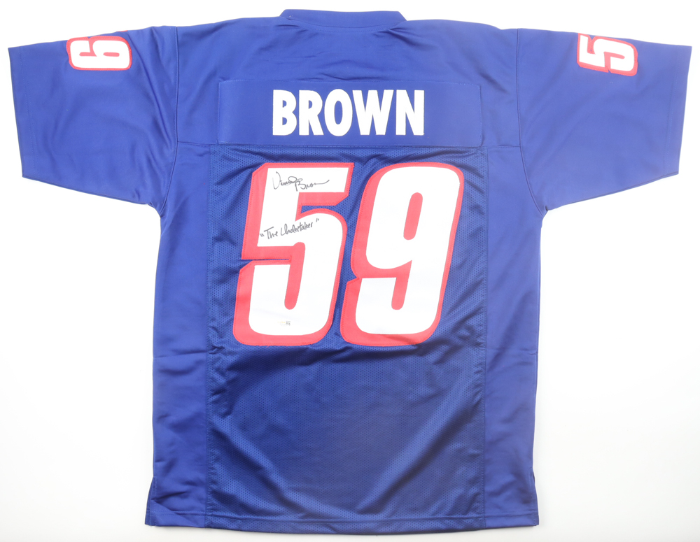 Vincent Brown Signed Jersey Inscribed "'The Undertaker'" (JSA) at PristineAuction.com Vincent Brown Signed Jersey Inscribed "'The Undertaker'" (JSA) at PristineAuction.com