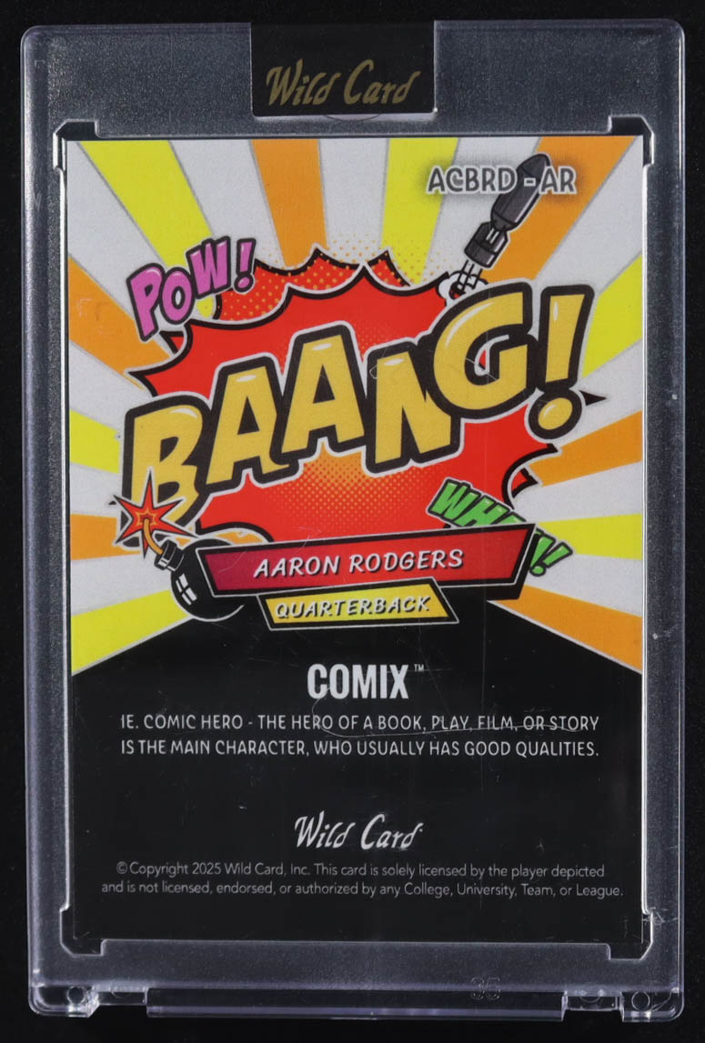 Aaron Rodgers 2025 Wild Card Comix #ACBRD-AR #8/25 at PristineAuction.com Aaron Rodgers 2025 Wild Card Comix #ACBRD-AR #8/25 at PristineAuction.com