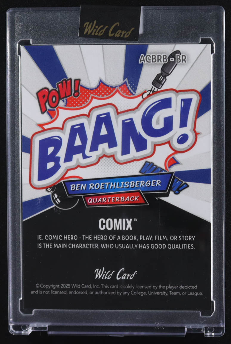 Ben Roethlisberger 2025 Wild Card Comix #ACBRB-BR #16/25 at PristineAuction.com Ben Roethlisberger 2025 Wild Card Comix #ACBRB-BR #16/25 at PristineAuction.com