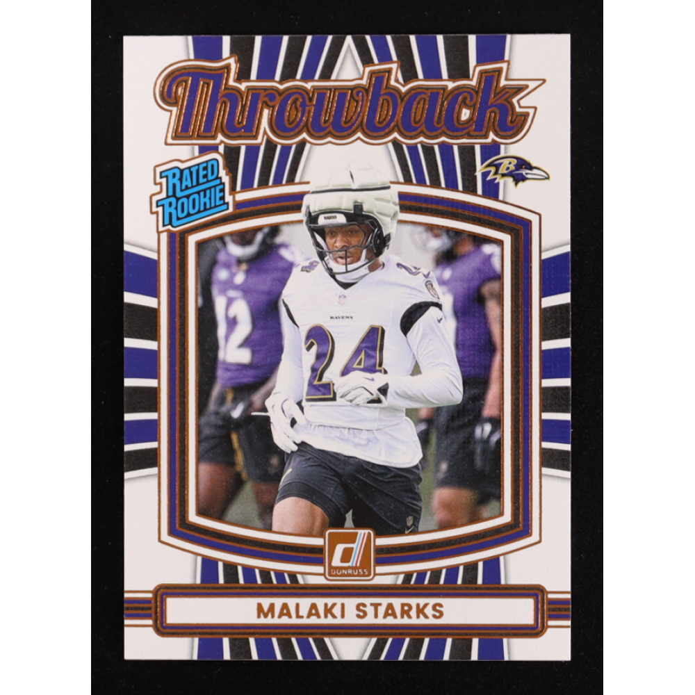Malaki Starks 2025 Donruss Rated Rookies Throwback #11 RC at PristineAuction.com