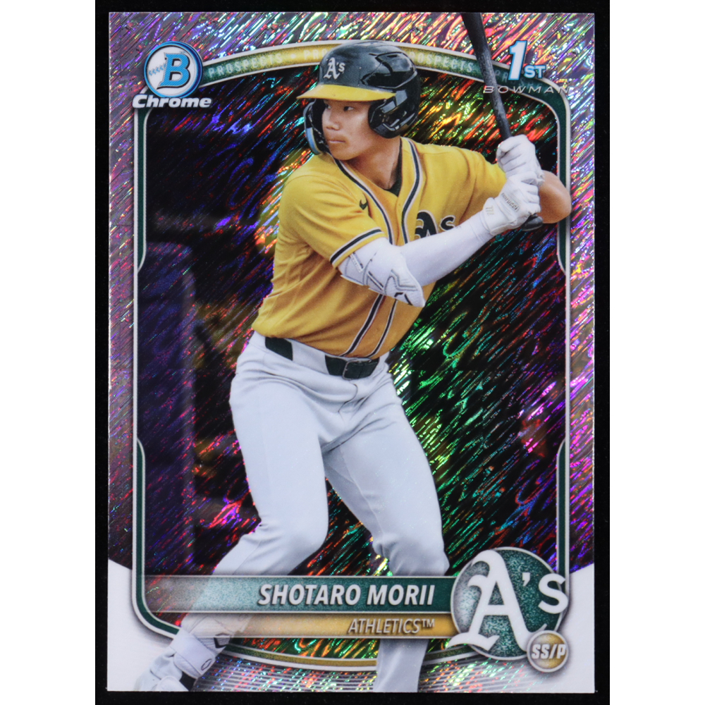 Shotaro Morii 2025 Bowman Chrome Prospects Shimmer Refractors #BCP170 RC at PristineAuction.com