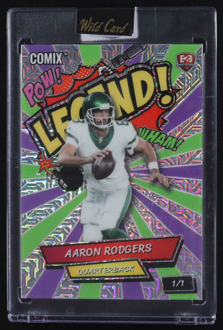 Aaron Rodgers / Brett Favre 2025 Wild Card Legend Back to Back #CB2B-ARBF #1/1 at PristineAuction.com Aaron Rodgers / Brett Favre 2025 Wild Card Legend Back to Back #CB2B-ARBF #1/1 at PristineAuction.com