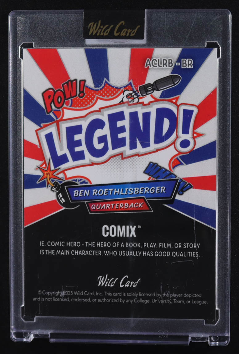 Ben Roethlisberger 2025 Wild Card Legend! Comix #ACLRB-BR #2/3 at PristineAuction.com Ben Roethlisberger 2025 Wild Card Legend! Comix #ACLRB-BR #2/3 at PristineAuction.com
