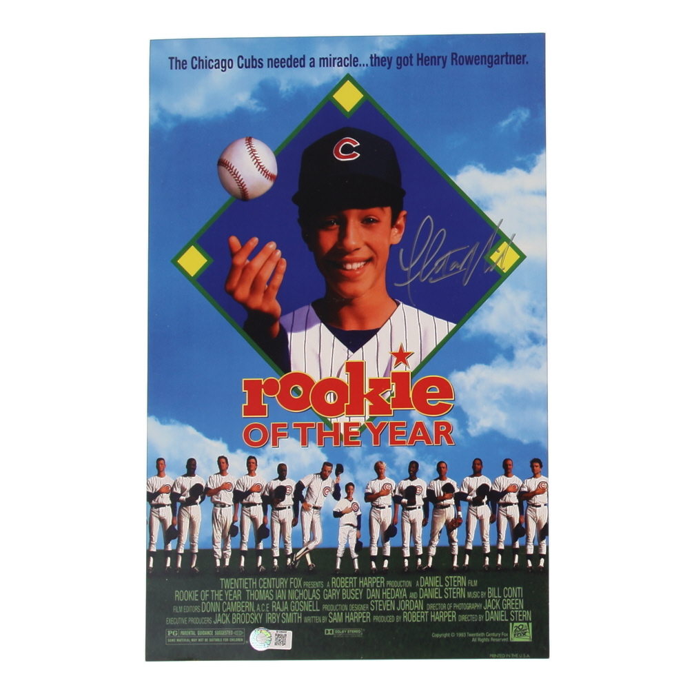 Thomas Ian Nicholas Signed "Rookie Of The Year" 11x17 Movie Poster Inscribed (Schwartz) at PristineAuction.com Thomas Ian Nicholas Signed "Rookie Of The Year" 11x17 Movie Poster Inscribed (Schwartz) at PristineAuction.com