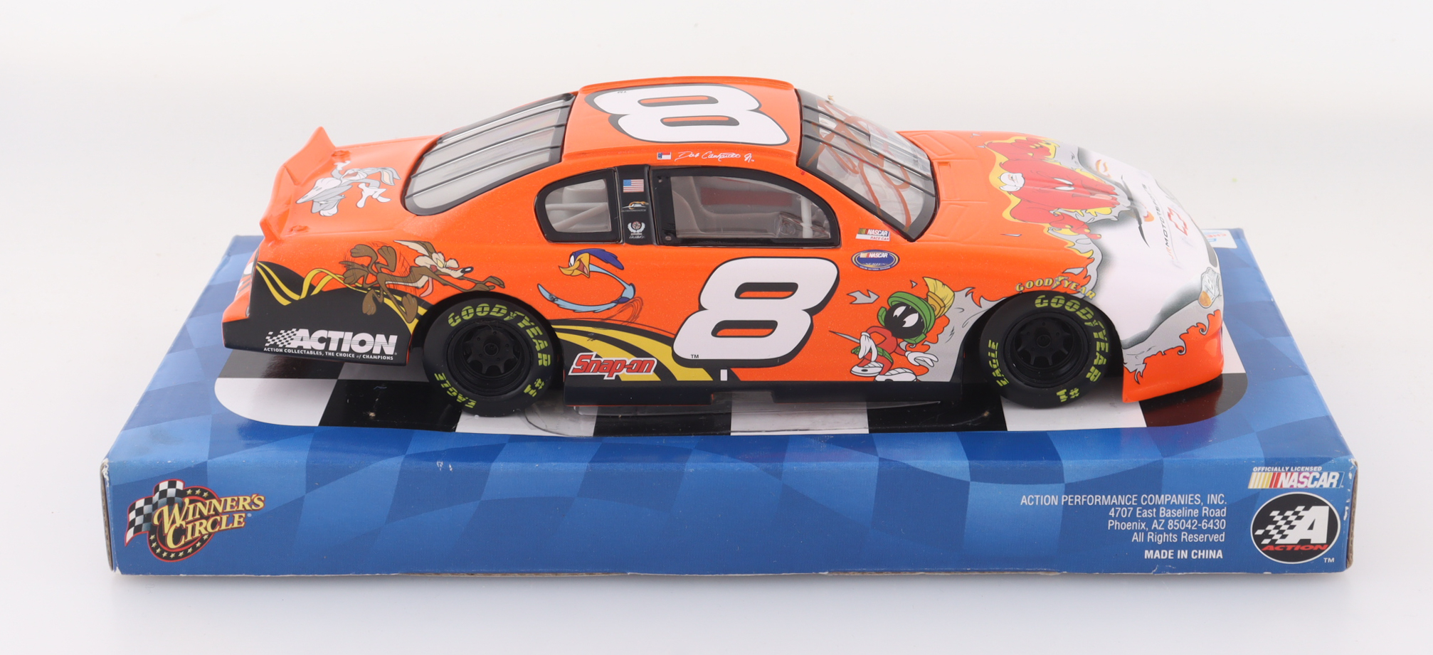 Dale Earnhardt Jr. Signed LE NASCAR 2002 #8 Looney Tunes Chevrolet Monte Carlo 1:24 Diecast Car (JR Motorsports) at PristineAuction.com Dale Earnhardt Jr. Signed LE NASCAR 2002 #8 Looney Tunes Chevrolet Monte Carlo 1:24 Diecast Car (JR Motorsports) at PristineAuction.com